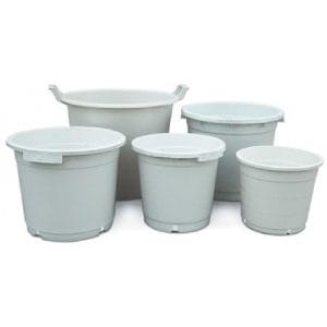MACETAS REDONDAS BLANCAS